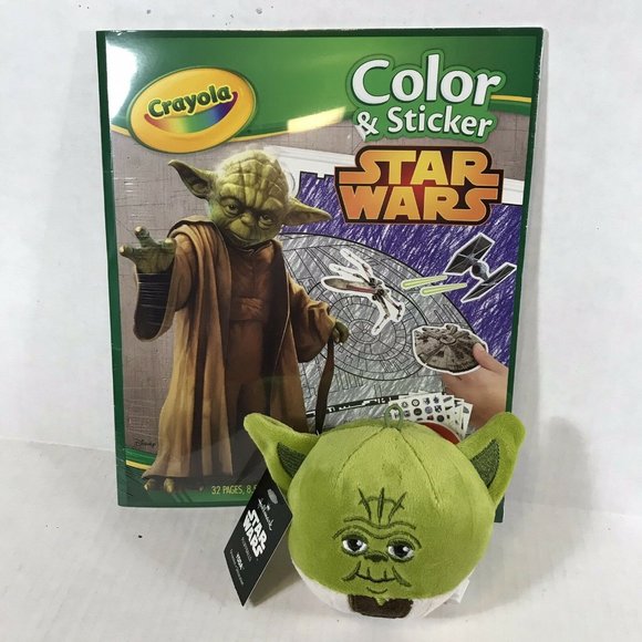 Star Wars Yoda Gift Set Hallmark Fluffball Crayola - Picture 1 of 7